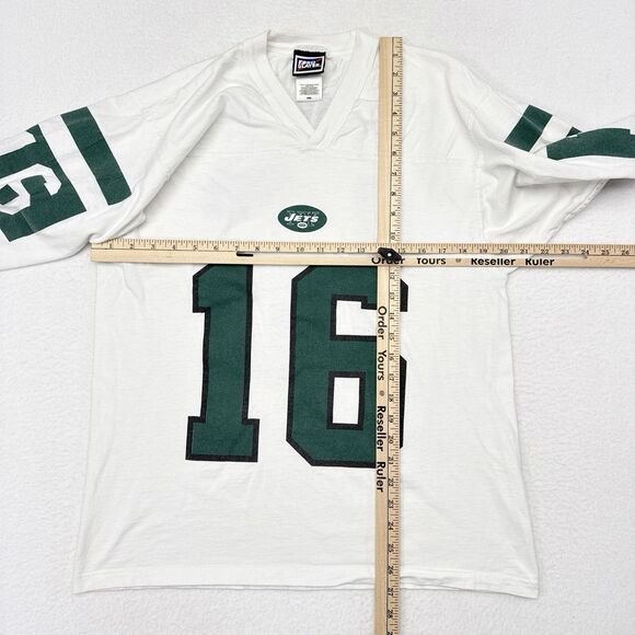 Vintage New York Jets Vinny Testaverde Jersey Shirt Size Large Pro Player Tag 90 - Picture 8 of 10